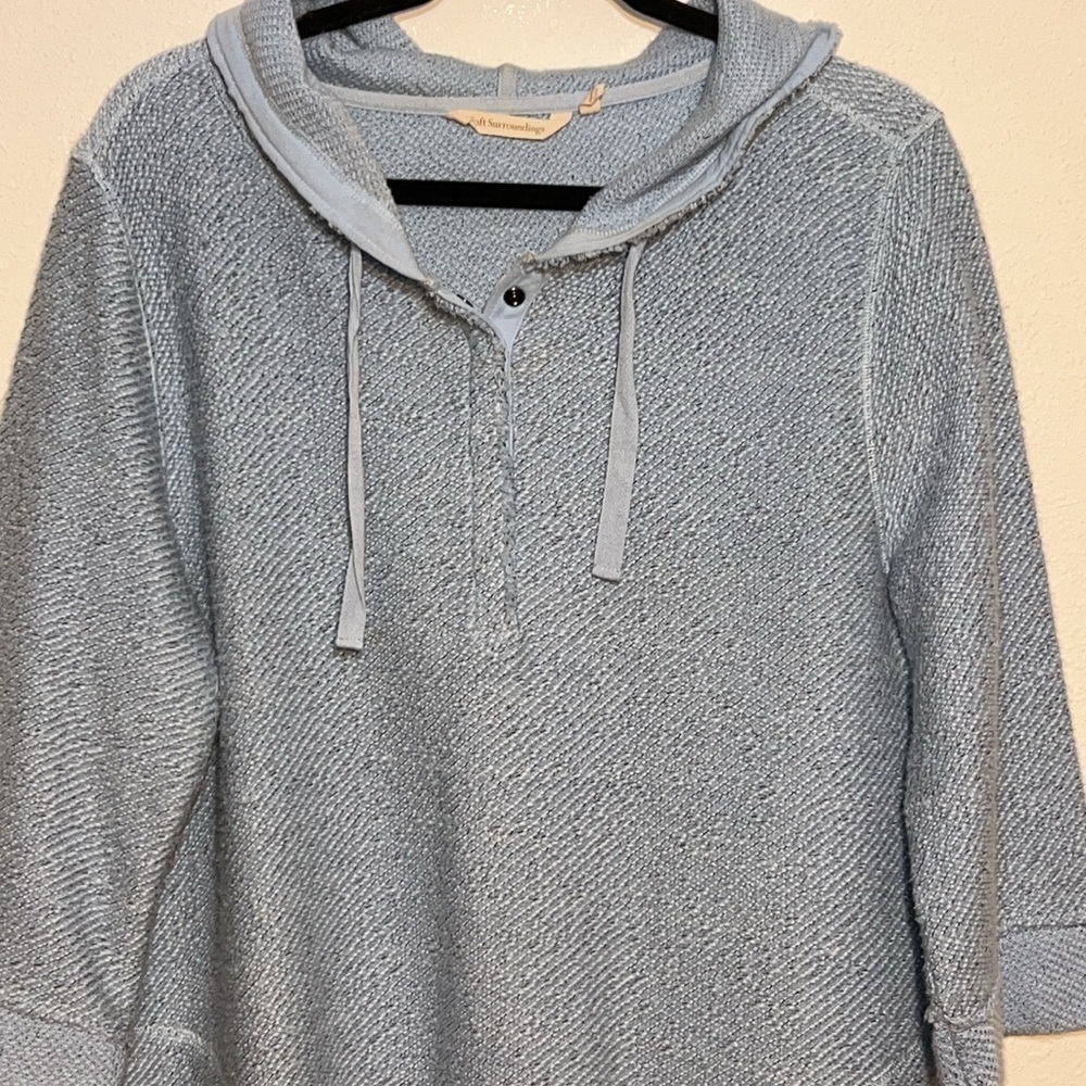 Soft Surroundings Cozumel Hooded Pullover
Sweater with Pockets Women's Large - Picture 11 of 17